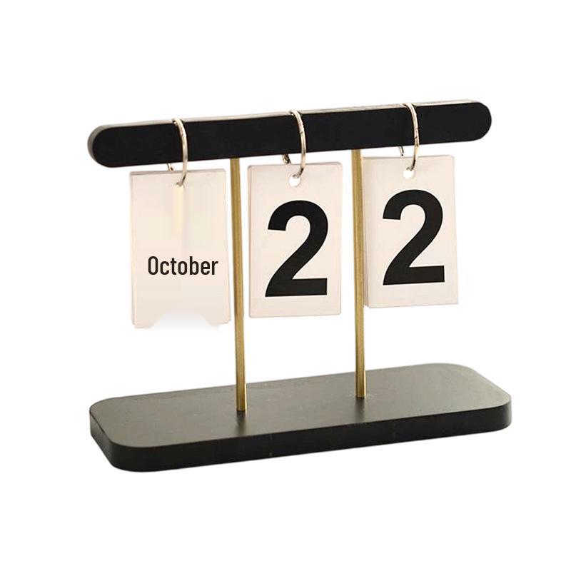 2025 Minimalist Wooden Flip Page Calendar for Desktop and Home Office