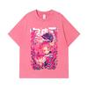 275 GSM Washed T-shirts 100% Cotton Demon Slayer V78 Print Unisex Heavy Cotton T Shirt