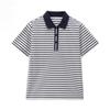 Women's Nautical Stripe Cotton Polo Shirt