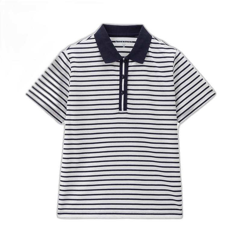 Giordano Women s Nautical Stripe Cotton Polo Shirt M