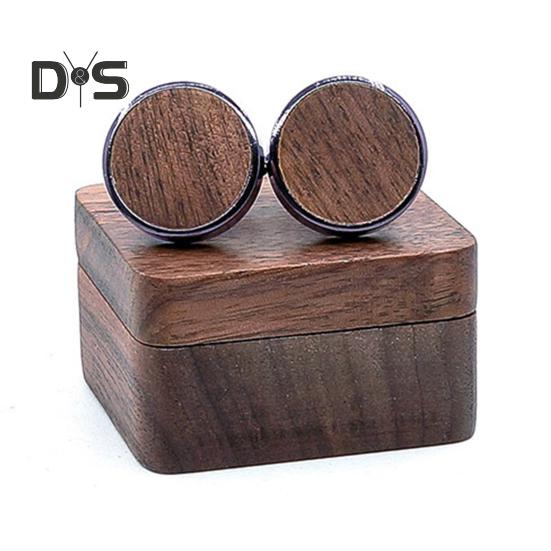 

1 пара деревянных запонок с коробкой для хранения, портативная магнитная застежка, мужская рубашка во французском стиле, деревянные запонки, аксессуары для одежды коричневый