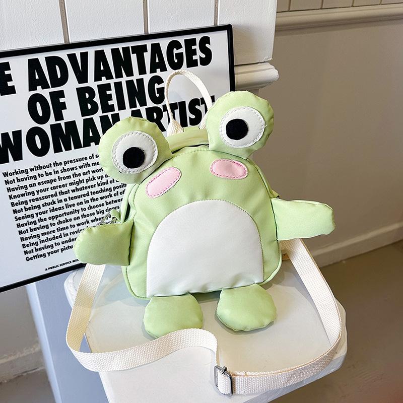 

Маленькая кукла-лягушка рюкзак милый милый мультяшный 2025 универсальный студенческий досуг одно плечо косая сумка прилив