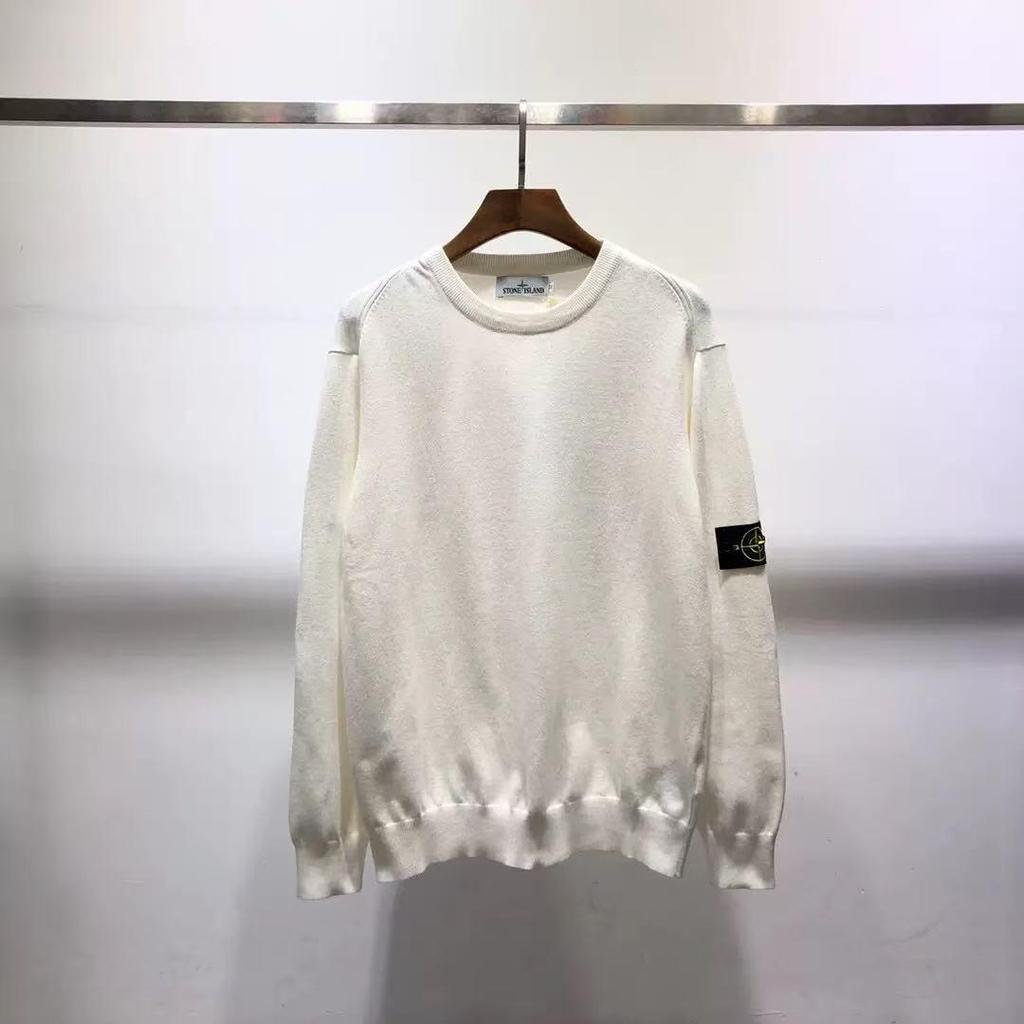 STONESLAND Unisex Strickpullover mit Stehkragen und Reißverschluss