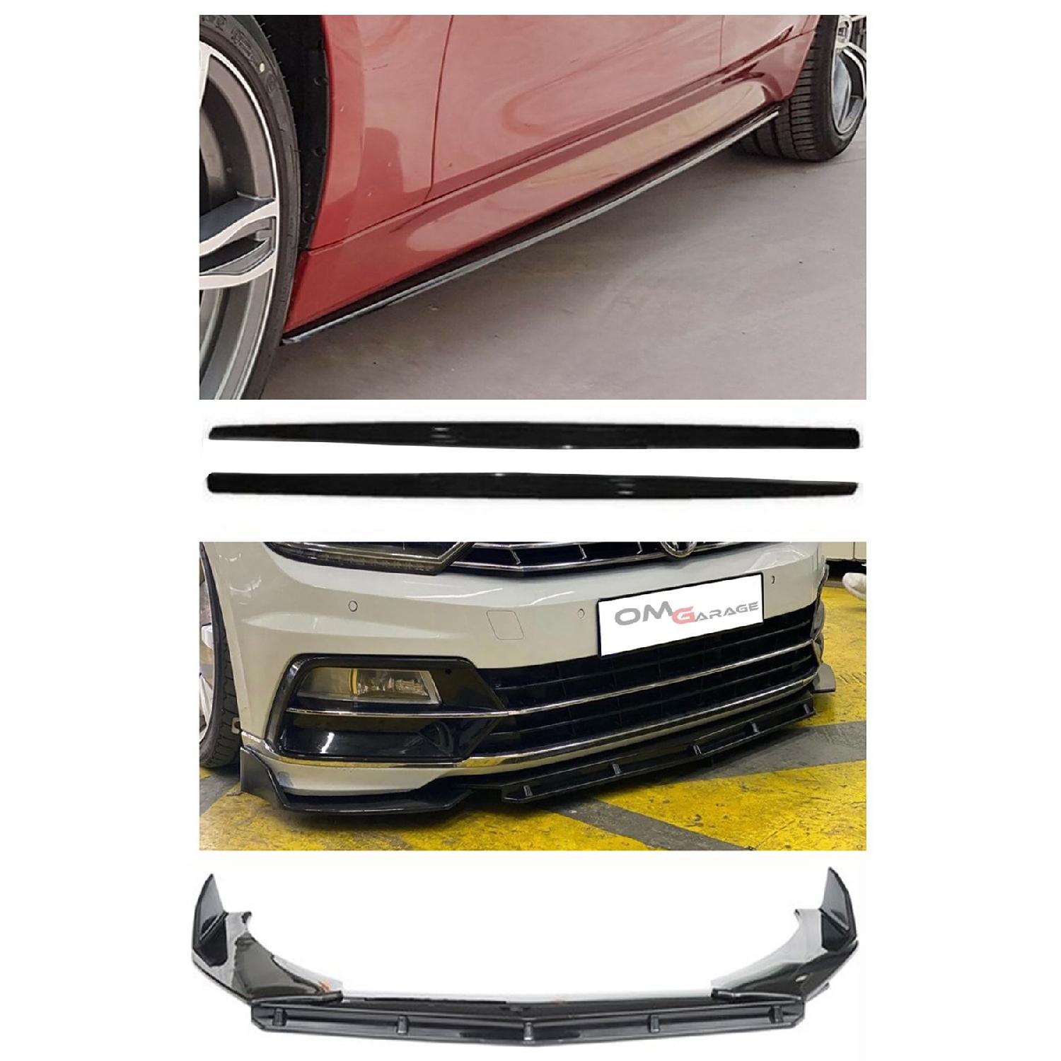 

Renault Megane 2 2002-2008 F30 Flat Slope Side 4 шт. и передняя губа Brabus Передняя вставка Piona Black 3 шт.