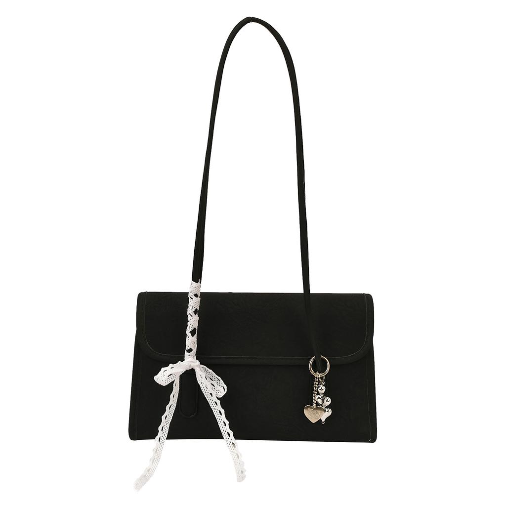 PU Leather All-Match Shoulder Bag Large Capacity Retro Underarm Bag Solid Color Versatile Handbags Female Accessory Bag