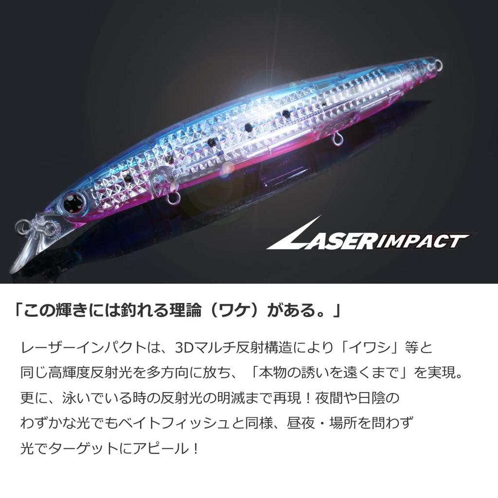 Daiwa Shoreline Shiner Z Vertis LI Chart Head Inakko Lure with Laser Impact R125F-LI