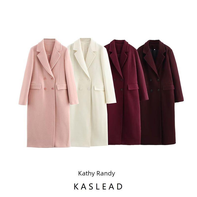 Kaslead New Arrival Women's Fashion Style Stylish Simple and Versatile Blended Coat Outwear 9231756