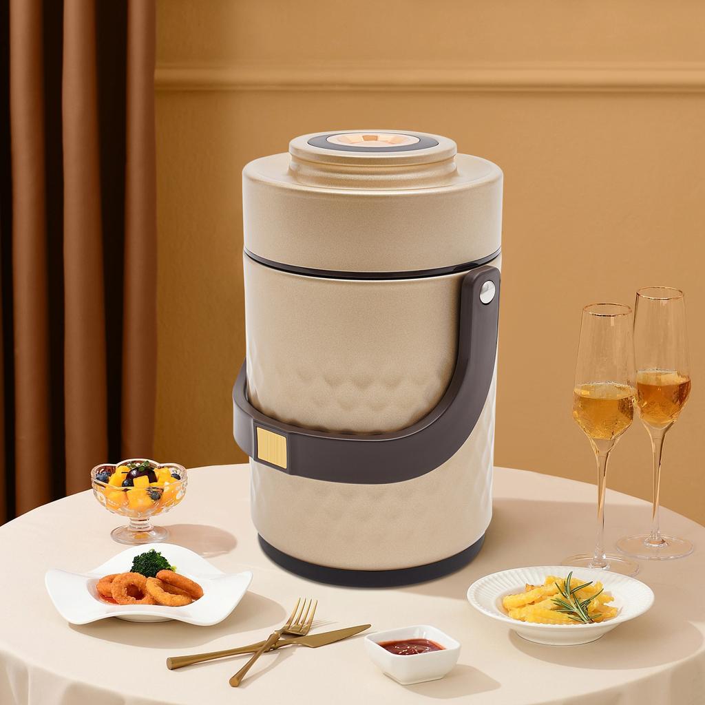 304 Stainless Steel 3-Tier Stackable Thermal Food Container, Vacuum Insulated Lunch Box, Leakproof Bento Box for Office Picnic