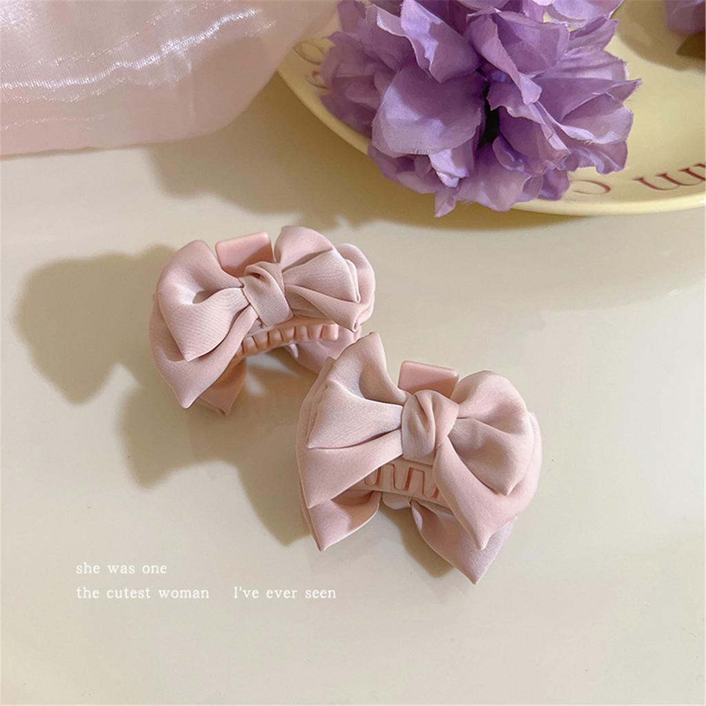 Balletcore Bow Preepy 2000s Claw Side Clip Hair Clip Princess Sweet GirlsBangs Bow Style Claw Bow Multicolored