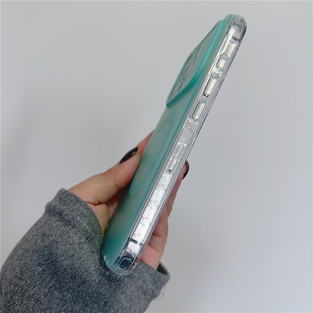 INS Style Magnetic Transparent Phone Case for Apple iPhone 17 Pro Max/16/15P