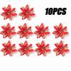 20PCS Four Color Flowers Christmas Flower Christmas Tree Decorations  Christmas Wreath Decoration Christmas Decorations