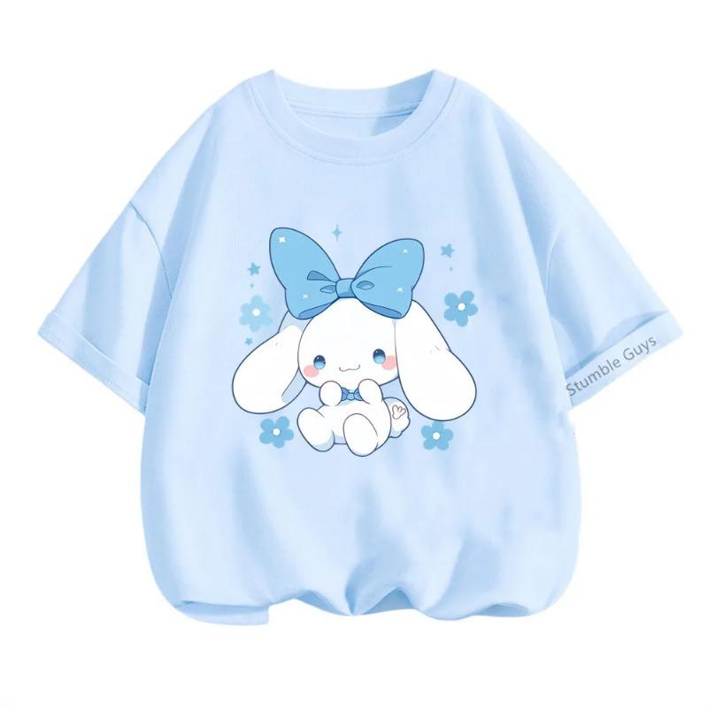 Children Short Sleeved Tees Tshirt Cute Capibara Kids Cotton O-neck Casual Tops Loose T-shirt For Summer Teen Boys Clothes