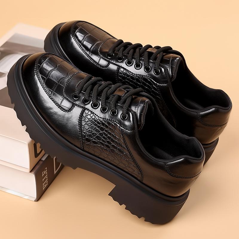 Nya Handgjorda Läder Casual Herrskor Design Sneakers Man Andningsbara Läderskor Herr Utomhussneakers