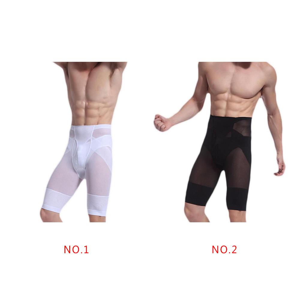 Men High Waist Hips Legs Men High Waist Hips Shaped Slim Shorts Body Shaping Tighten Abdomen Pants