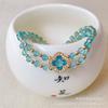 Natural apatite, phosphorus ash, niche design, national style, temperament, crystal jewelry.