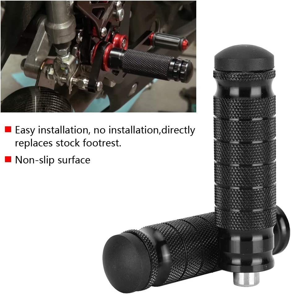1 Pair Motorcycle Rear Passenger Footrests Aluminum Alloy Non-slip Footpegs Foot Rest Pegs Pedals Modified Parts