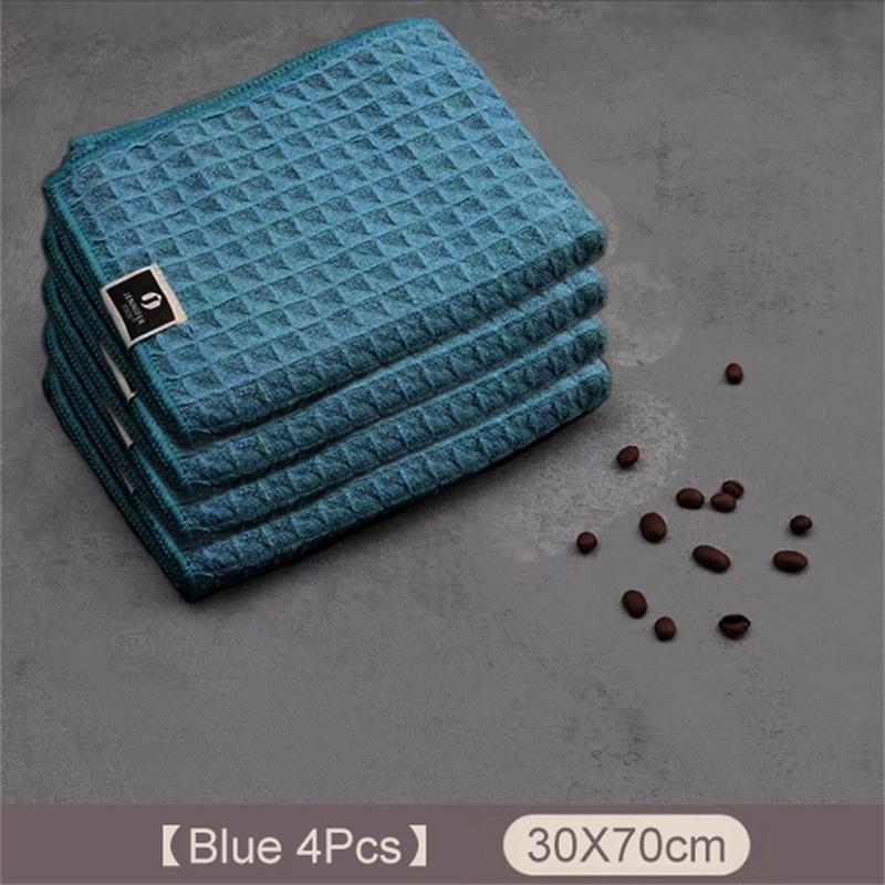 1/4pc Coffee Bar Barista Cleaning Towel Super Absorbent Microfiber Cleaning Cloth Towels for Kitchen Home Coffee Machine Cleaner