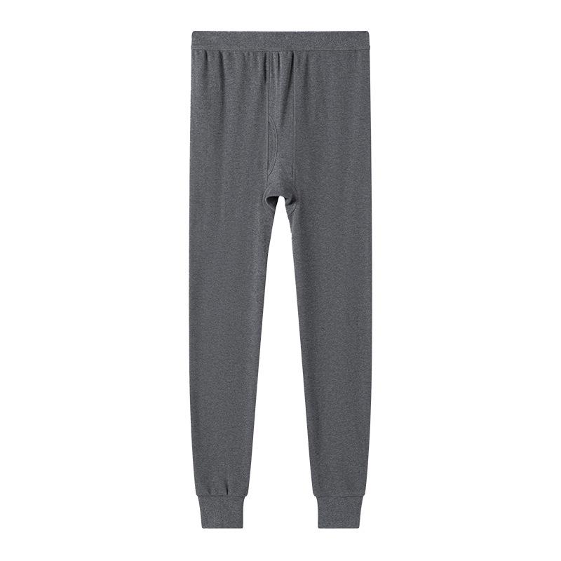 2025 Autumn/Winter Men's Cotton Antibacterial Base Layer Trousers - Mid-Aged Plus Size Warm Pants