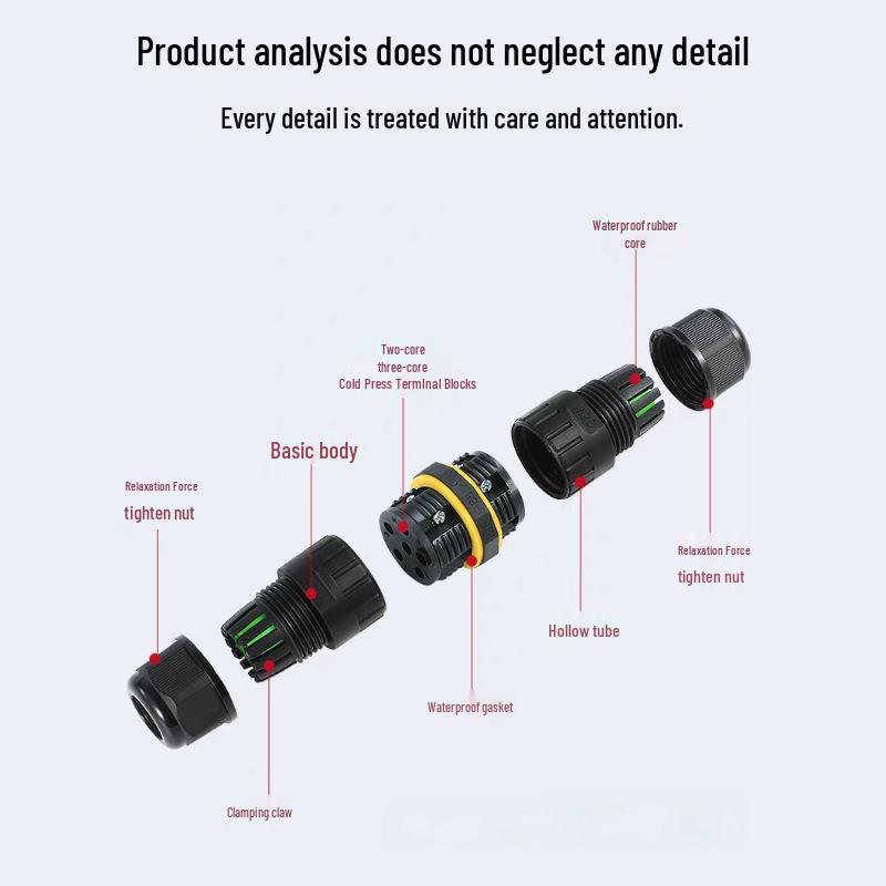 M16 Waterproof Outdoor Cable Connector: T-Type M20 Three-Way Terminal Block for Buried Distribution