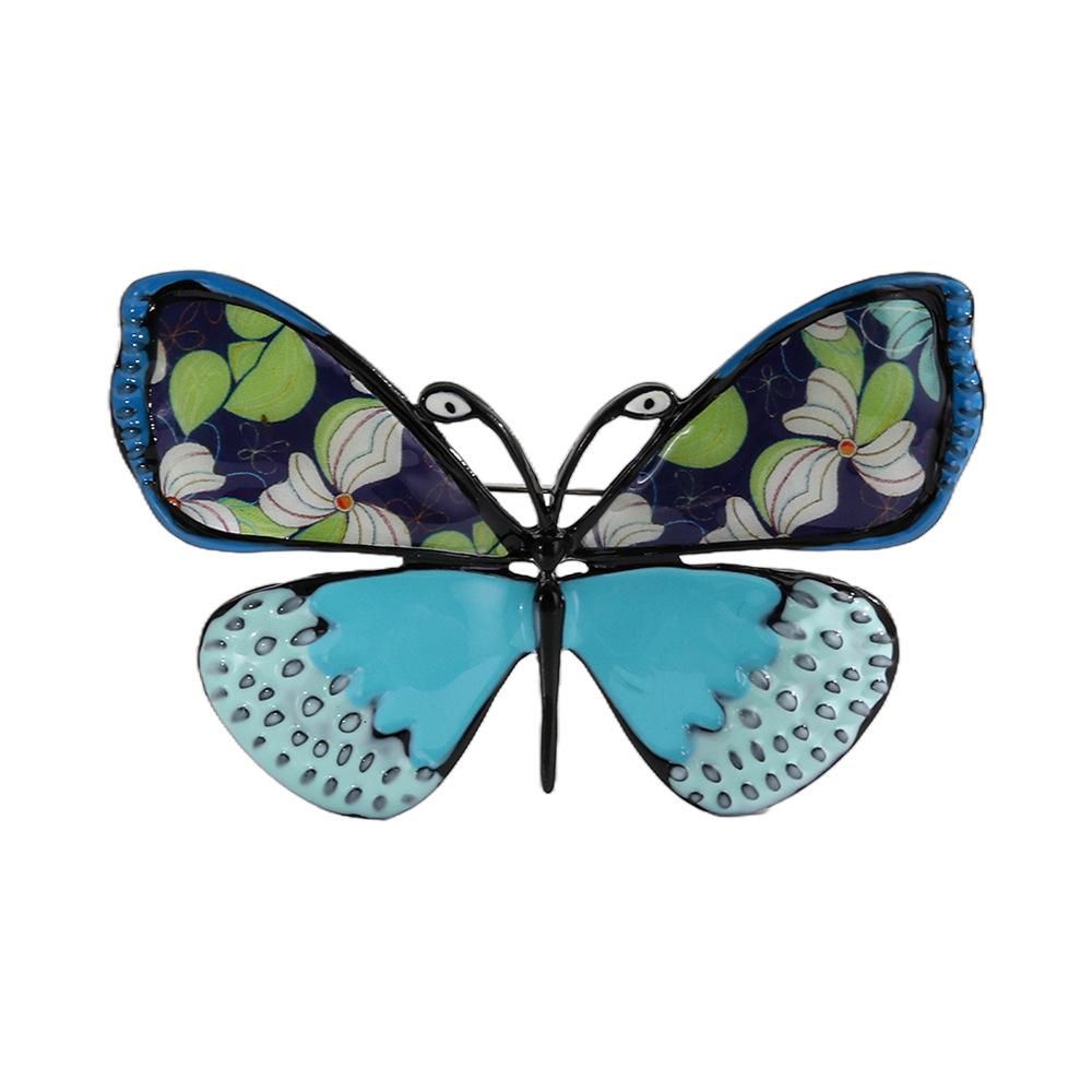 

Retro imitation enamel butterfly brooch pin cheongsam pressure placket high-end light luxury fashion clothing accessories popular corsage
