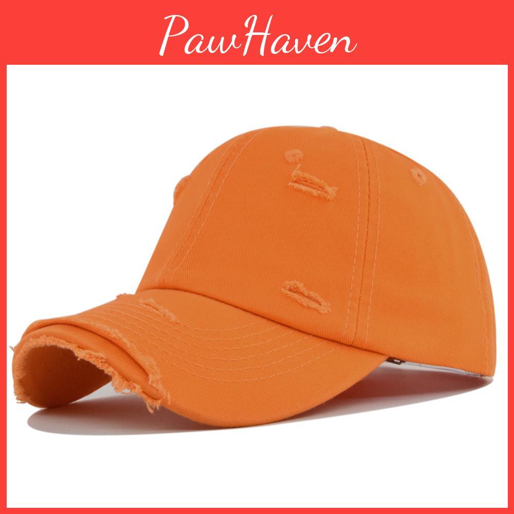 Tongue Hat Duck Solid Color Perforated Baseball Hat Washed Vintage Breathable