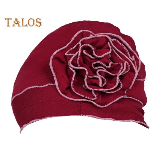 

Химиотерапевтические головные уборы для женщин с потерей волос Эластичные шапочки для химиотерапии с цветком Многофункциональная дышащая шапочка для сна Активный отдых на свежем воздухе вино красного