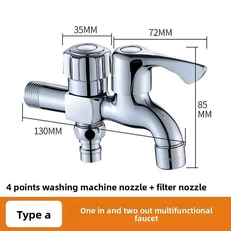 

The Multi-functional Washing Machine Features Dual Water Taps, A Cold Tap and A 4-inch Water Tap Model A
