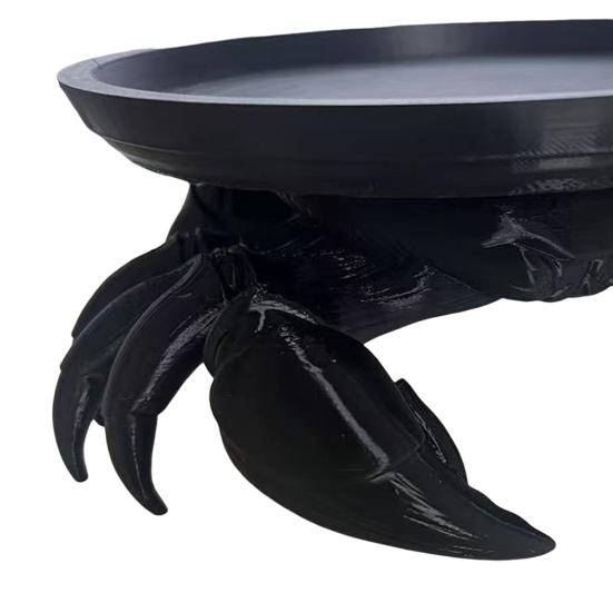 3D Printed Crab Tray Multi-purpose Jewelry Trinket Keys Storage Tray Crab Figurine Home Office Kitchen Desktop Decoration Ornament
