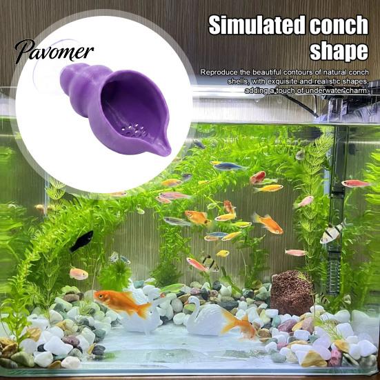 Fish Tank Accessories Betta Hammock, Conch Pad with Strong Suction Cup, Natural Resting Cup Hideout Bed Bubble Nesting Spot for Tanks, Aquarium