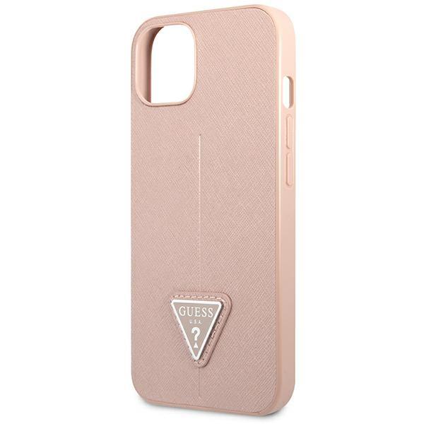 Guess Guhcp14Mpsatlp Iphone 14 Plus / 15 Plus 6.7 Różowy/Pink Hardcase Saffianotriangle Logo