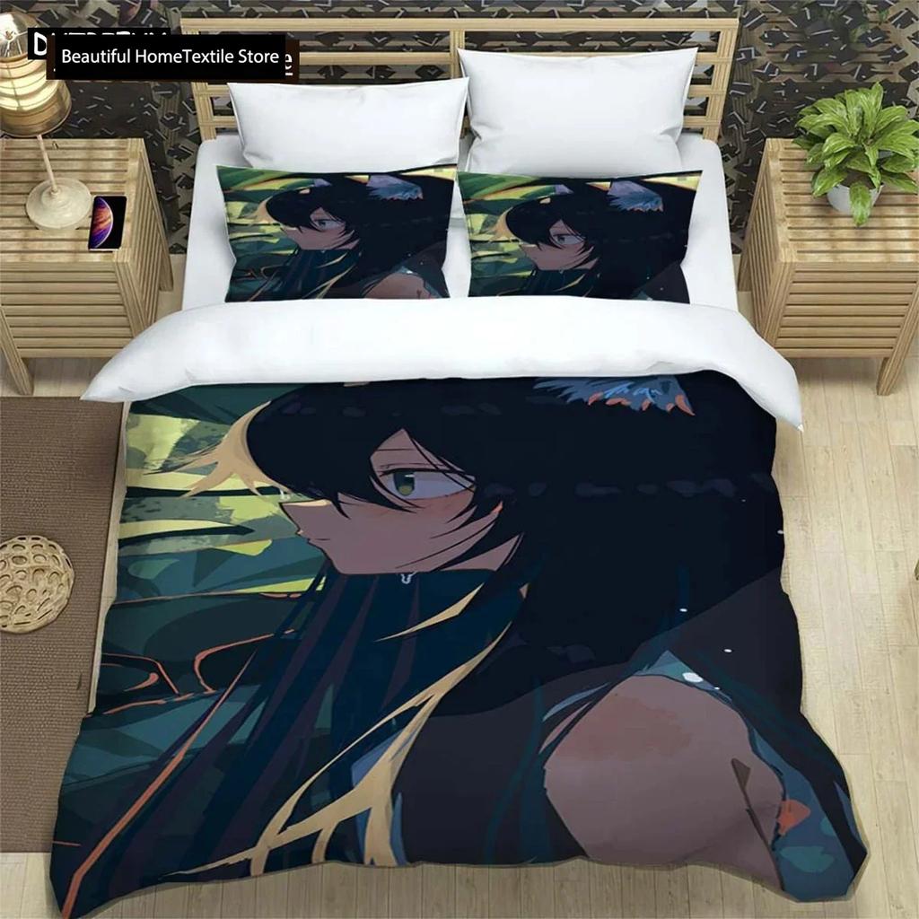 Cartoon Beautiful Girl Digital Printing Polyester Bedding Set Girl Bedding Set Teenager Bedding Set Gift Bed Cotton