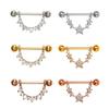 U-shaped Rhinestone Nipple Ring - Geometric Erotic Women's Body Piercing Jewelry