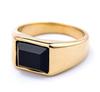 Jewelry, Gemstone Ring, Fashion Atmospheric Ring, Square Black Gemstone Ring