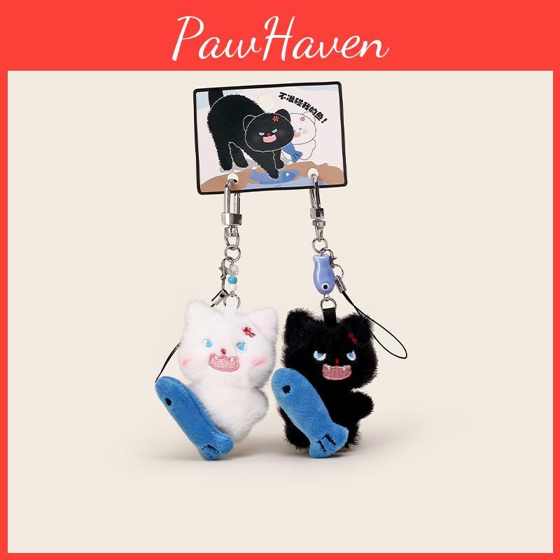 Fish Cat Plush Keychain With Cute Anime Style For Bags And Keys