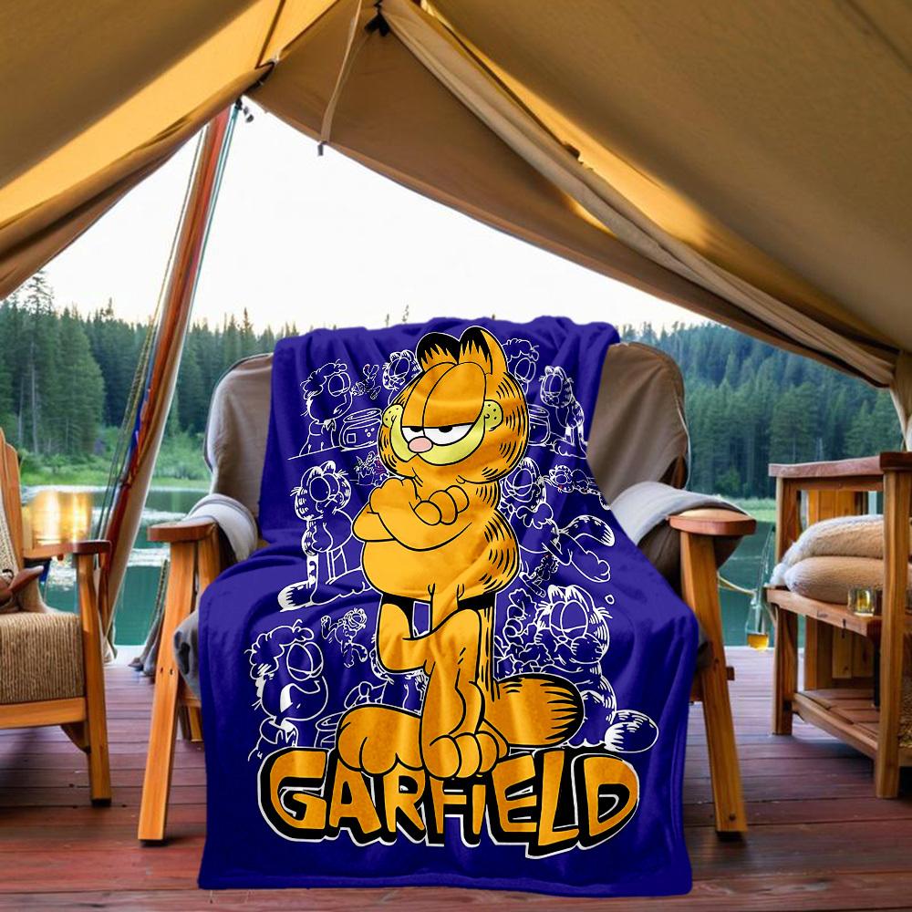 

Garfield Cat Outdoor Flannel Throw Blanket - HD Printed Lightweight Soft Warm All-Season Blanket for Sofa, Bed, Travel, Camping 1203078 80x120cm(31x47inch)