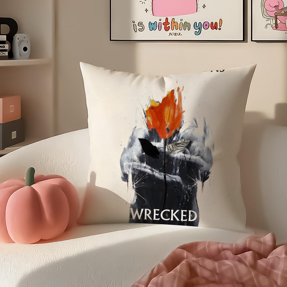 Anthemic Pop American Band IImagine Dragons Cushion Cover Pillowcase Short Plush Invisible Zipper Room Sofa Cushion Cover