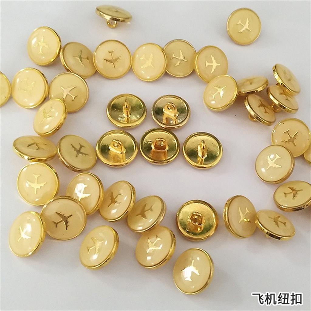 4 Piezas Botones de Uniforme de Aeropuerto Botones de Manualidades Aleación Botones de Vestido Chaquetas Pantalones Botones para Empleados de Aerolínea