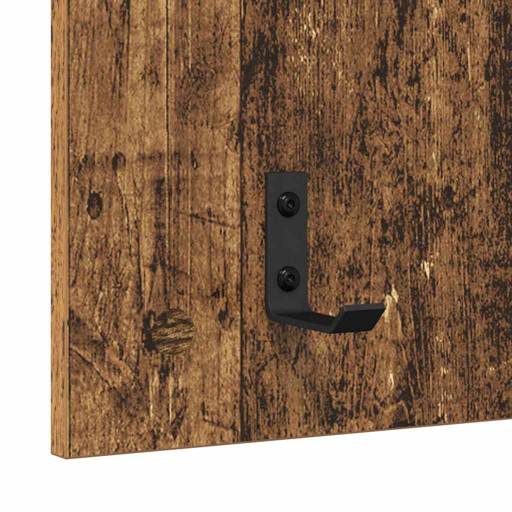 Wall Mounted Nightstand Reclaimed Wood Look 40 x 10 x 90 cm Engineered Wood