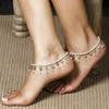 Faux Pearl Rhinestone ankelarmbånd dusker for kvinner Barfot ankelfotsmykker