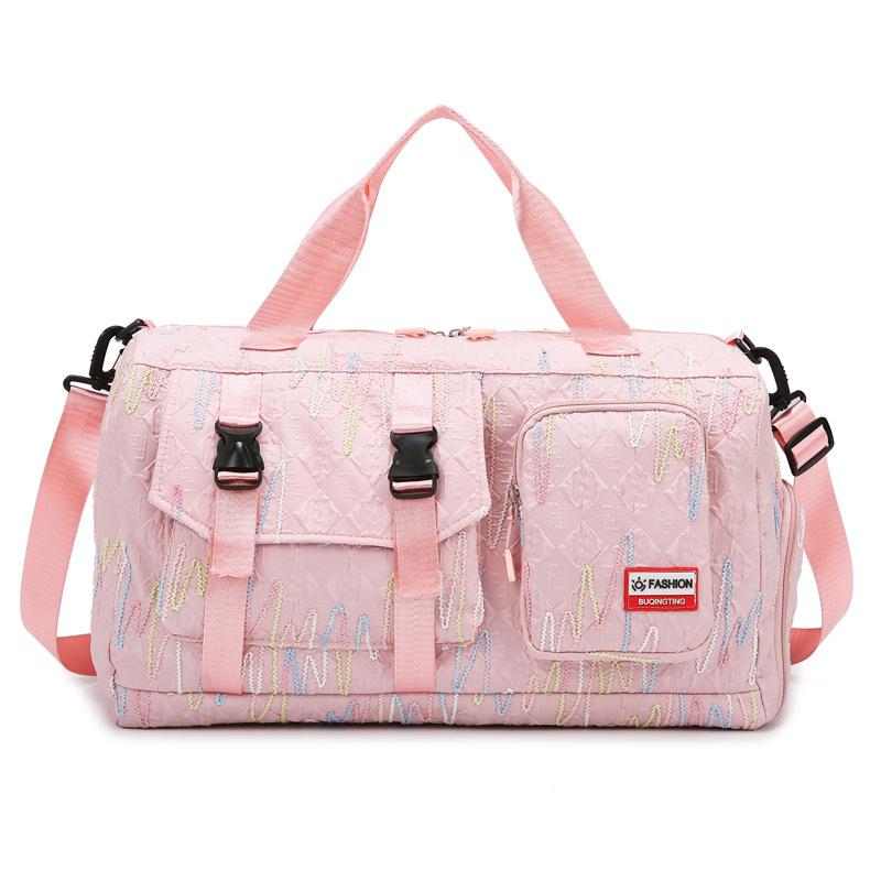 Fashionable Large Capacity Short-distance Travel Bag for Women Multi-functional Business Trip Luggage Bag Portable Sports Yoga Gym Bag
