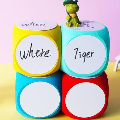 Erasable EVA Dice Giant Foam Game Cube Large Writable Dry Erase Block Prop Playing Dice Kids Educational
