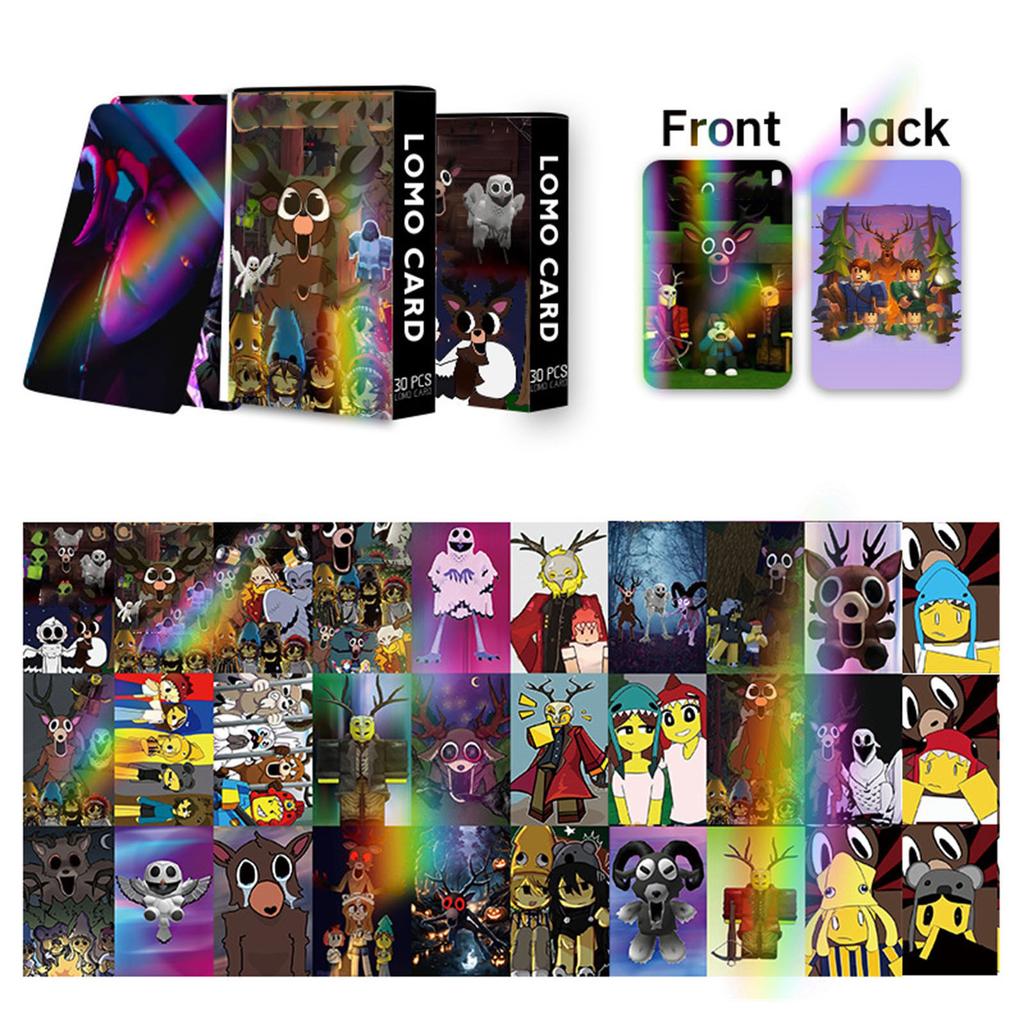 30 doppelseitig hochauflösend farbig bedruckte Fotokarten von Anime-Charakteren, Anime-Peripherie-Sammelkarten, Aufkleber und Grußkarten