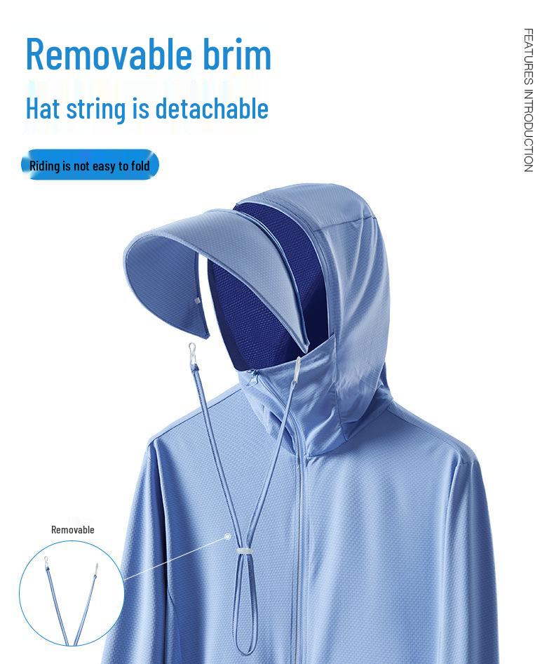 UPF50+ Women's Ice Silk Sun Protection Clothing with Large Brim - Breathable and UV Protective 