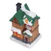 Resin Christmas Scene Village Houses Town with LED Light Battery Operate for Christmas Holiday