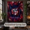 Wall Tapestry Bologna FC Print Custom Name Text Wall Hanging Home Decor