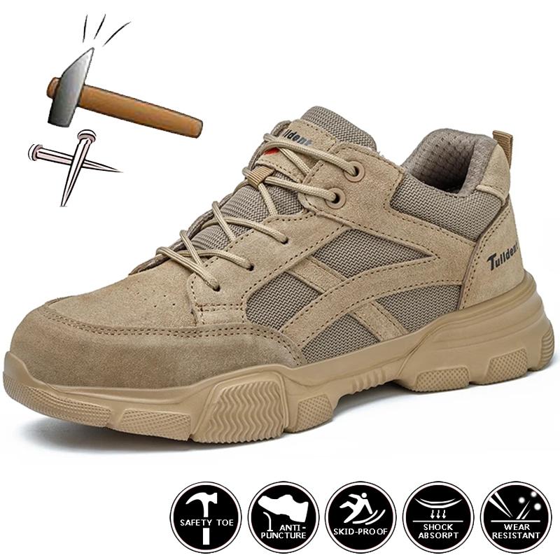 Air Cushion Werk Veiligheidsschoenen Voor Heren Dames Ademende Werk Sneakers Stalen Neus Schoenen Heren Anti-lek Veiligheids Beschermende Schoenen – koop de beste producten in de online winkel