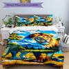 3pcs Lion Safari Duvet Cover Set -Includes 1 Duvet Cover and 2 Pillowcases, No Quilt Core, All-Season Home Decor  Yy251111117