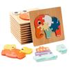 Children's 3D Wooden Animal Transportation Puzzle Set - Early Education Toy for Kindergarten Cognitive Development