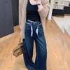 Wood Bead Tassel Flower Waist Chain Vintage Design Decorative Waist Rope  With Skirt