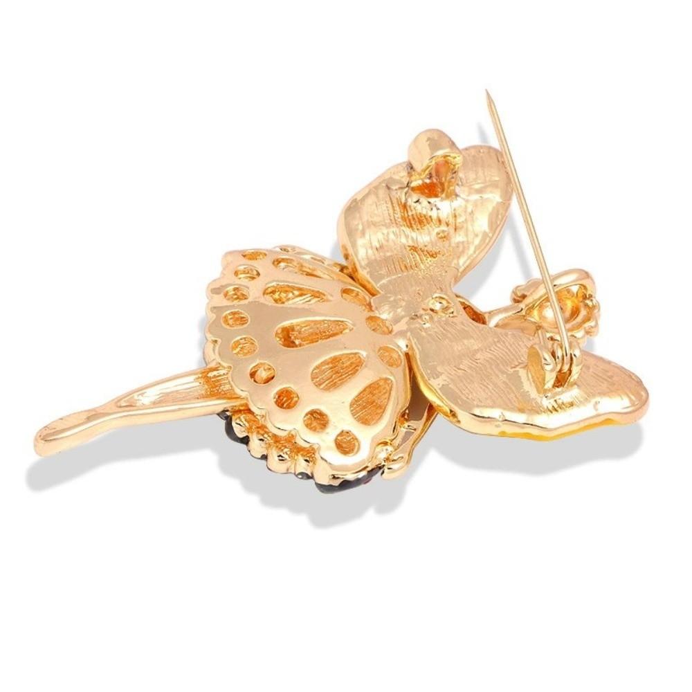 Colorful Ballet Brooch Rhinestone Jewelry Lapel Pin Accessories New Collar Lapel Pin